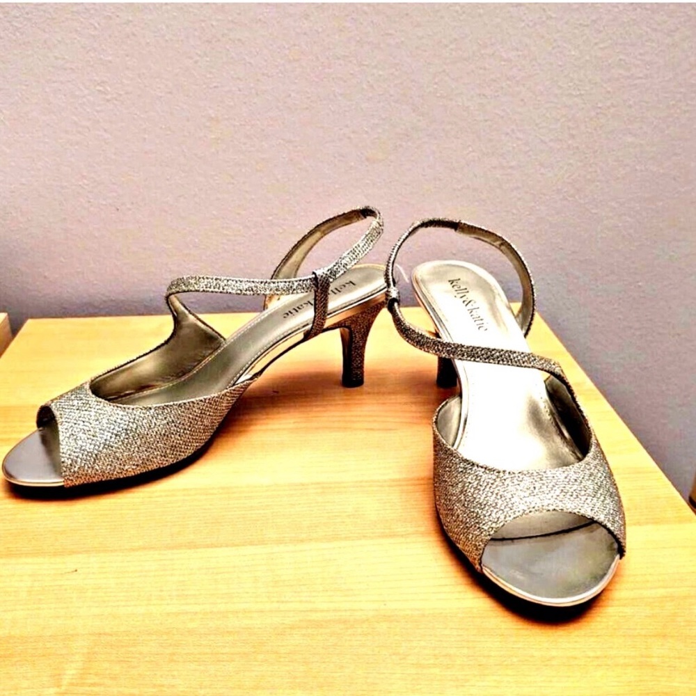 Kelly & Katie Shimmering silver Heels - Picture 2 of 8